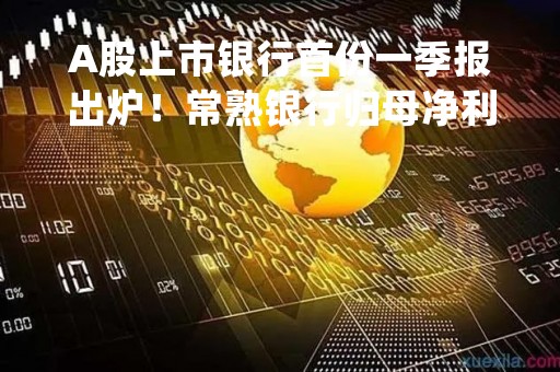 A股上市银行首份一季报出炉！常熟银行归母净利同比增长20.60% | 财报金选
