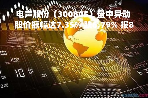 电声股份（300805）盘中异动 股价振幅达7.35% 跌6.79% 报8.24元（04-21）