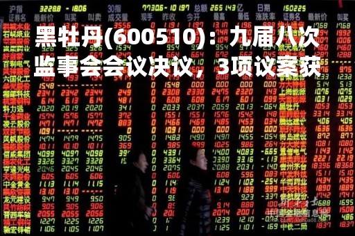 黑牡丹(600510)：九届八次监事会会议决议，3项议案获通过