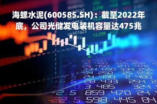 海螺水泥(600585.SH)：截至2022年底，公司光储发电装机容量达475兆瓦