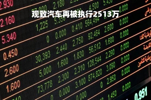 观致汽车再被执行2513万