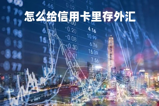 怎么给信用卡里存外汇「怎么在信用卡里存外汇」