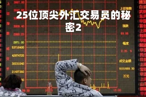 25位顶尖外汇交易员的秘密2「25位顶尖外汇交易员的秘密小说」
