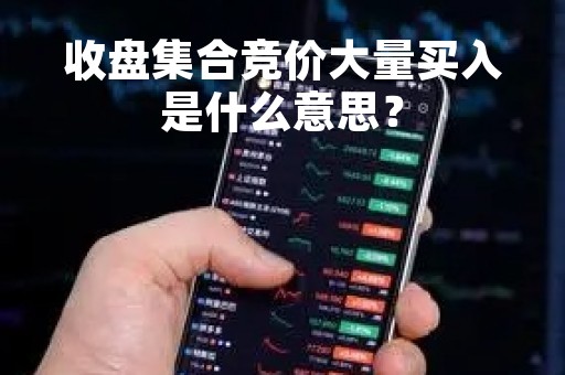 收盘集合竞价大量买入是什么意思？