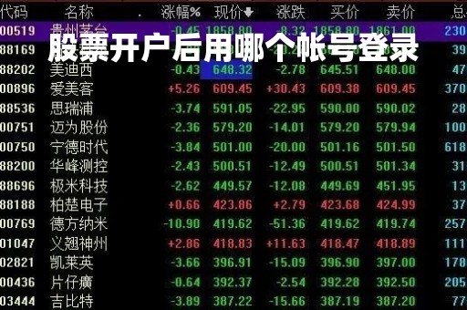 股票开户后用哪个帐号登录「股票开户后用哪个帐号登录最好」