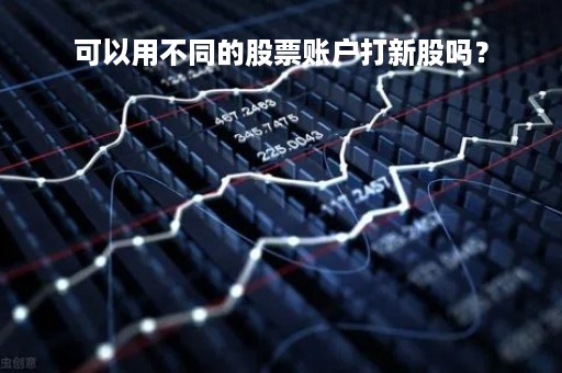 可以用不同的股票账户打新股吗？