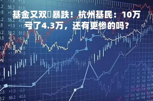 基金又双叒暴跌！杭州基民：10万亏了4.3万，还有更惨的吗？