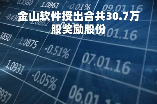 金山软件授出合共30.7万股奖励股份