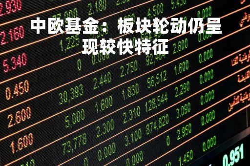 中欧基金：板块轮动仍呈现较快特征