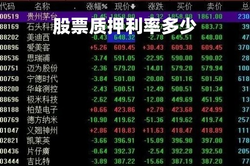 股票质押利率多少「股票质押贷款利率多少」