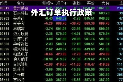 外汇订单执行政策「外汇订单执行政策是什么」