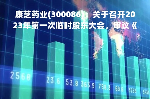 康芝药业(300086):关于召开2023年第一次临时股东大会,审议《关于募集资金投资项目结项和终止并将剩余募集资金永久补充流动资金的议案》 康芝药业(300086):关于召开2023年第一次临时股东大会,审议《关于募集资金投资项目结项和终止并将剩余募集资金永久补充流动资金的议案》
