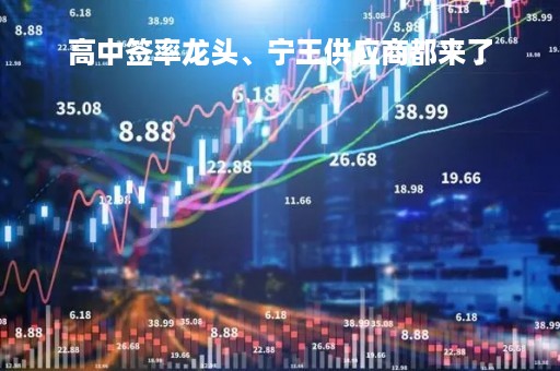 高中签率龙头、宁王供应商都来了
