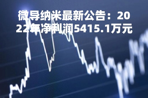 微导纳米最新公告：2022年净利润5415.1万元 同比增长17.4%