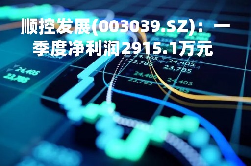 顺控发展(003039.SZ)：一季度净利润2915.1万元 同比下降41.24%