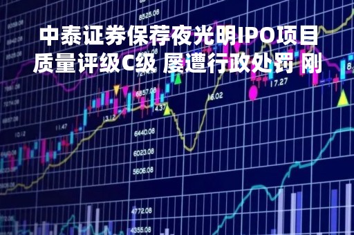 中泰证券保荐夜光明IPO项目质量评级C级 屡遭行政处罚 刚上市业绩就“变脸”