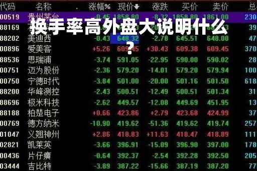 换手率高外盘大说明什么？