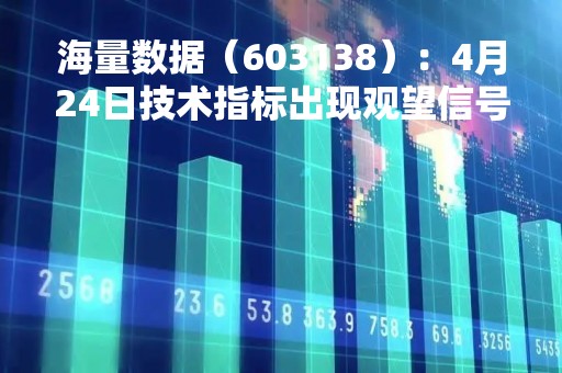 海量数据（603138）：4月24日技术指标出现观望信号-“黑三兵”