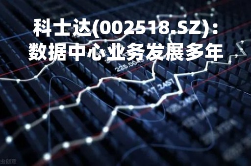 科士达(002518.SZ)：数据中心业务发展多年，相关产品处于市场领先水平