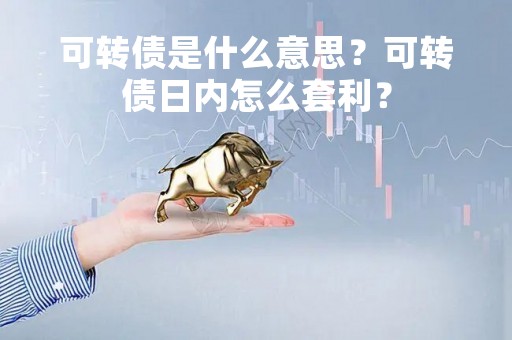 可转债是什么意思？可转债日内怎么套利？