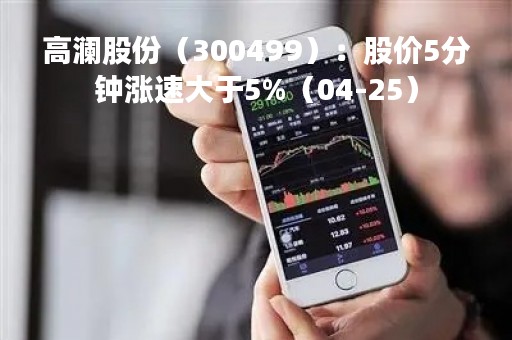 高澜股份（300499）：股价5分钟涨速大于5%（04-25）