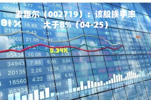 麦趣尔（002719）：该股换手率大于8%（04-25）