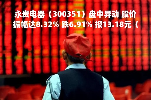 永贵电器（300351）盘中异动 股价振幅达8.32% 跌6.91% 报13.18元（04-25）