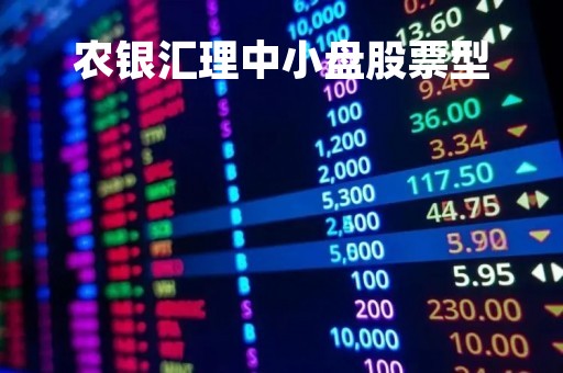 农银汇理中小盘股票型「农银汇理策略精选今日估值」