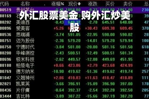 外汇股票美金 购外汇炒美股