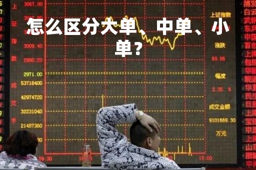 怎么区分大单、中单、小单？