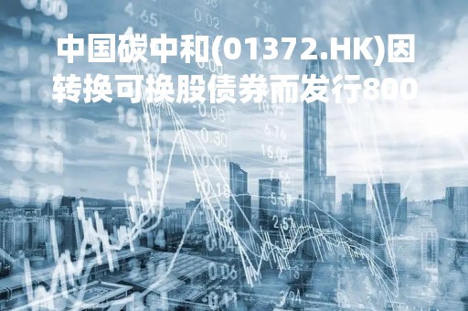 中国碳中和(01372.HK)因转换可换股债券而发行8000万股