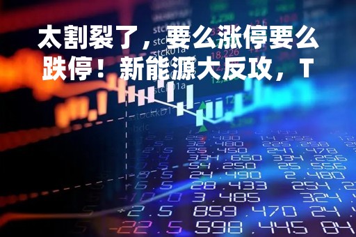 太割裂了，要么涨停要么跌停！新能源大反攻，TMT遭遇重挫，这是又要切换了？