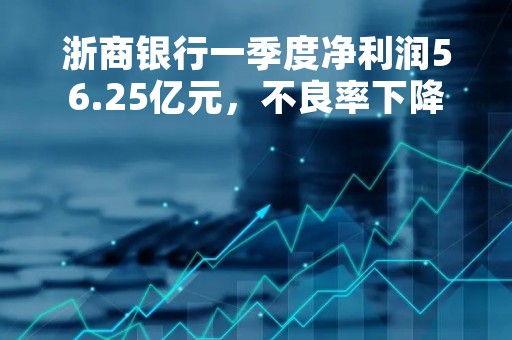 浙商银行一季度净利润56.25亿元，不良率下降0.03个百分点