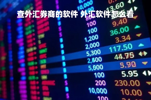 查外汇券商的软件 外汇软件怎么看