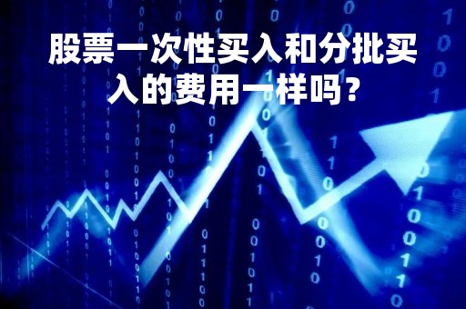 股票一次性买入和分批买入的费用一样吗？
