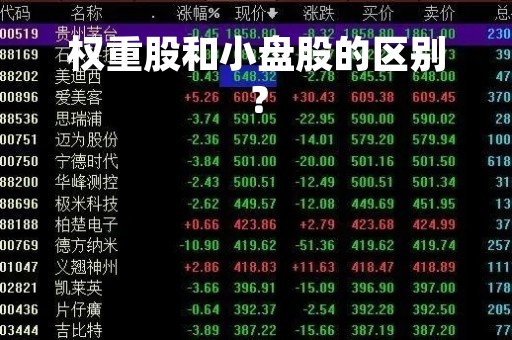 权重股和小盘股的区别？