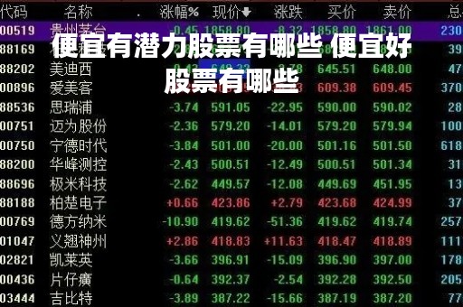 便宜有潜力股票有哪些 便宜好股票有哪些