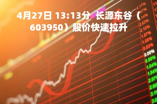 4月27日 13:13分  长源东谷（603950）股价快速拉升