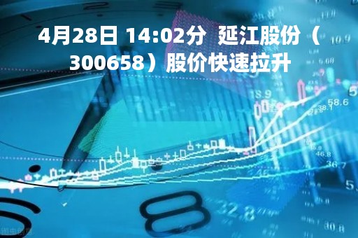 4月28日 14:02分  延江股份（300658）股价快速拉升
