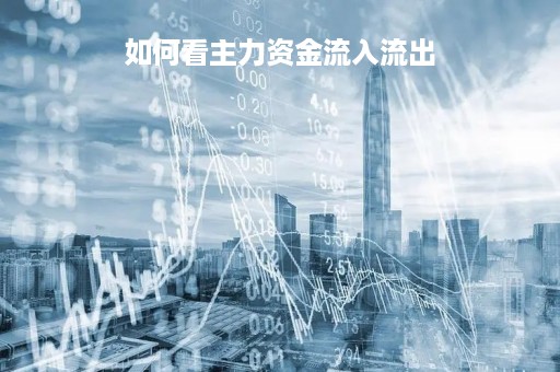 如何看主力资金流入流出