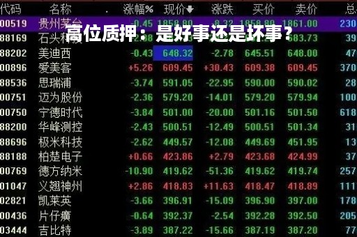 高位质押：是好事还是坏事？
