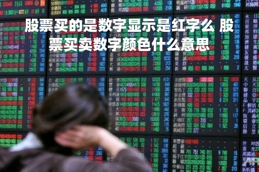 股票买的是数字显示是红字么 股票买卖数字颜色什么意思