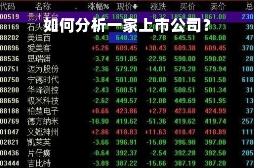 如何分析一家上市公司？