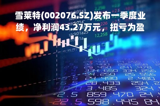 雪莱特(002076.SZ)发布一季度业绩，净利润43.27万元，扭亏为盈