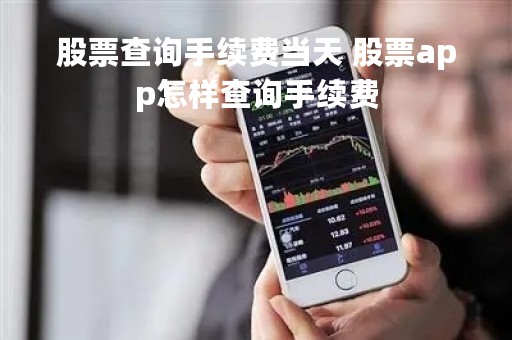 股票查询手续费当天 股票app怎样查询手续费