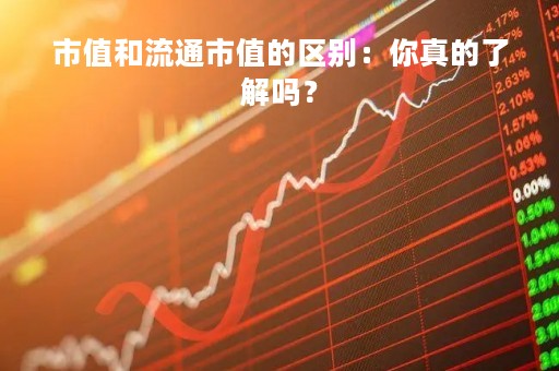 市值和流通市值的区别：你真的了解吗？