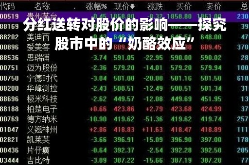 分红送转对股价的影响——探究股市中的“奶酪效应”