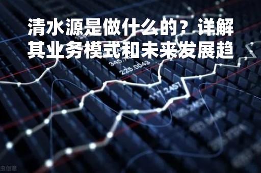 清水源是做什么的？详解其业务模式和未来发展趋势