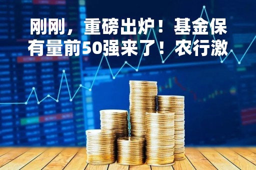 刚刚，重磅出炉！基金保有量前50强来了！农行激增687亿，“券商一哥”争夺胶着，三方增速最快