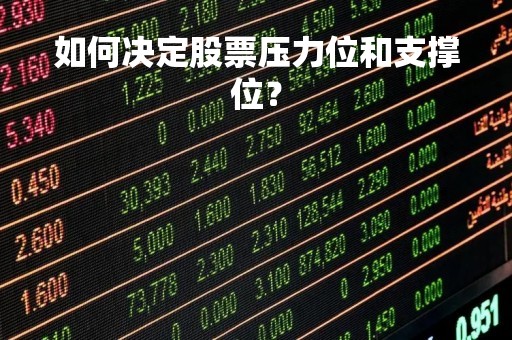 如何决定股票压力位和支撑位？